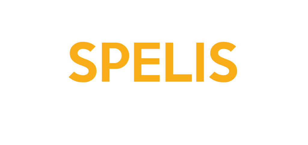 Spelis logo vit